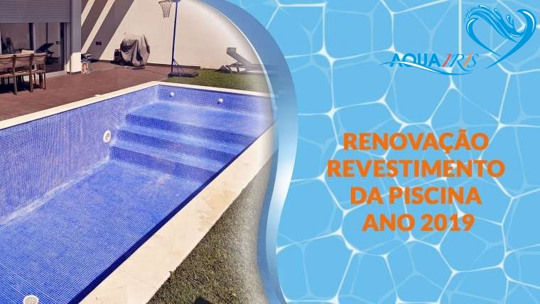 Reparação do revestimento da piscina no Estoril