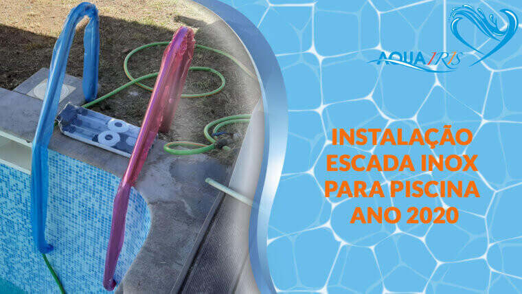 Fornecimento e instalaçáo da escada do inox para piscina